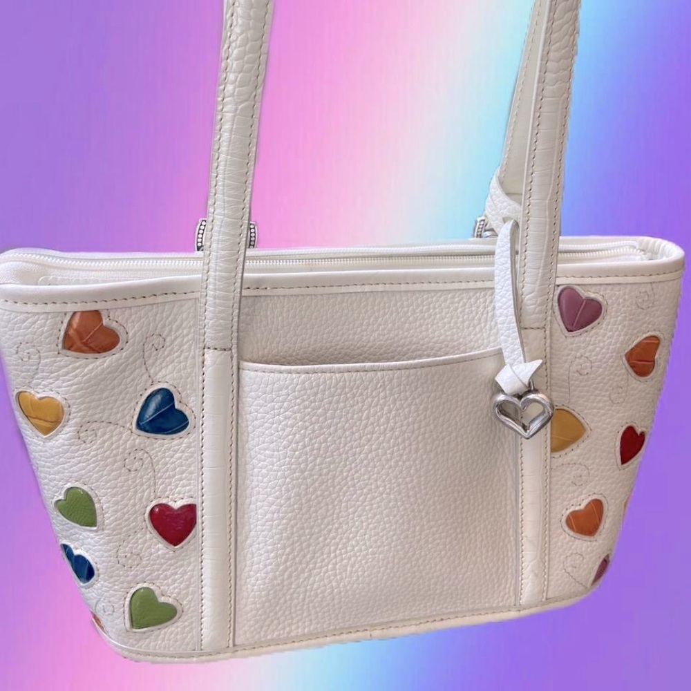 100 PERCENT AUTHENTIC vintage brighton rainbow hearts bag💞